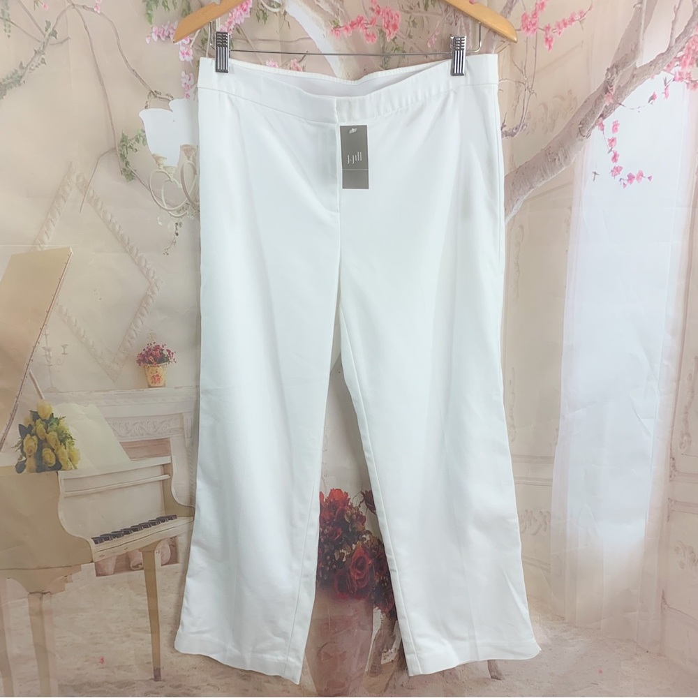 SOLD NEW J Jill Cotton Slouch Waistband Pull on Pant in White - Picture 2 of 11